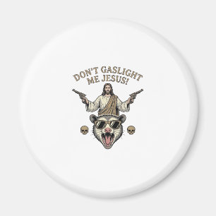 Aimant T-shirt design de gravure vintage Jésus Possum drô