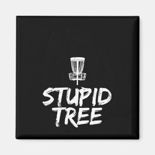 Aimant T Shirt Disc Golf Arbre Stupide T Shirt Drôle Golf