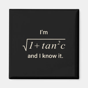 Aimant T-shirt drôle de jeu de mots mathématiques – Je su