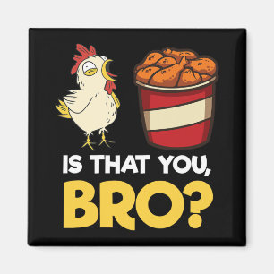 Aimant T-shirt drôle de mème de nugget de poulet La resta