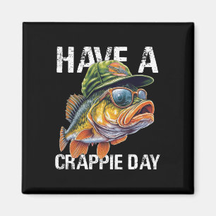 Aimant T-shirt drôle de pêche pour papa, bonne journée Cr
