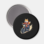 Aimant T-Shirt Drôle, Shiba Inu, Moto, Chien, Marionnette (Recto/Verso)