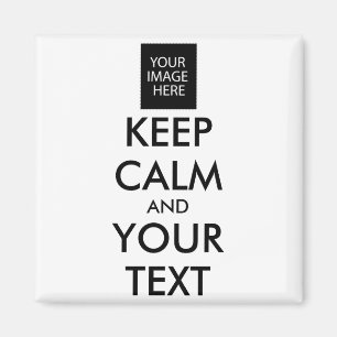 Aimant T-shirt entièrement personnalisé Keep Calm et votr