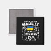 Aimant T Shirt Équipe de Boisson Ukrainienne Drapeau Ukra (Recto/Verso)