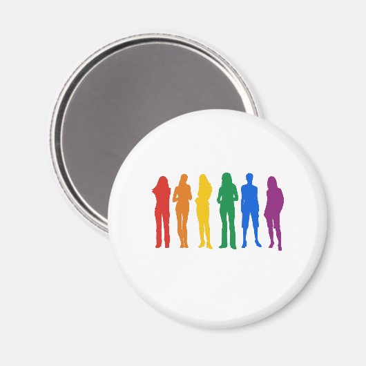 Aimant T-shirt femme gay pride (Recto/Verso)