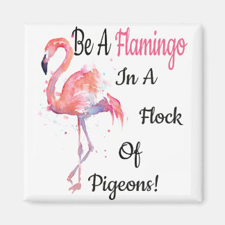 Aimant t-shirt flamingo love