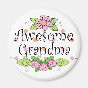 Aimant T-shirt grand-mère génial