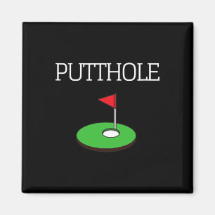 Aimant T-shirt graphique drôle et sarcastique de golf Put