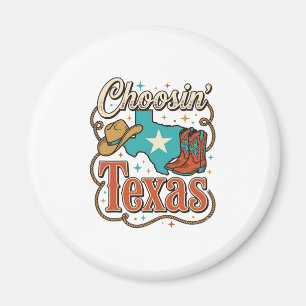 Aimant T-shirt graphique vintage cowgirl Texas Western De
