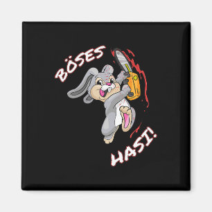 Aimant T-shirt Hasi méchant Lapin de Pâques Carnaval Hall