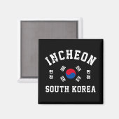Aimant T-Shirt Incheon Corée du Sud (Recto/Verso)