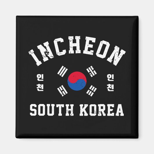 Aimant T-Shirt Incheon Corée du Sud (Devant)