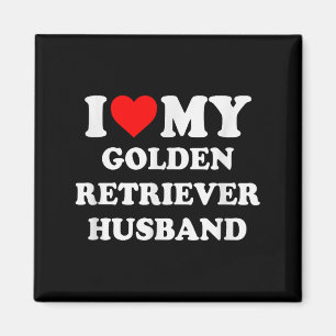Aimant T-shirt Mariage Humour Mari Humour Retriever Doré