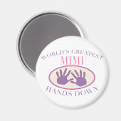 Aimant T-shirt Meilleur Mimi Hands Down (Recto/Verso)