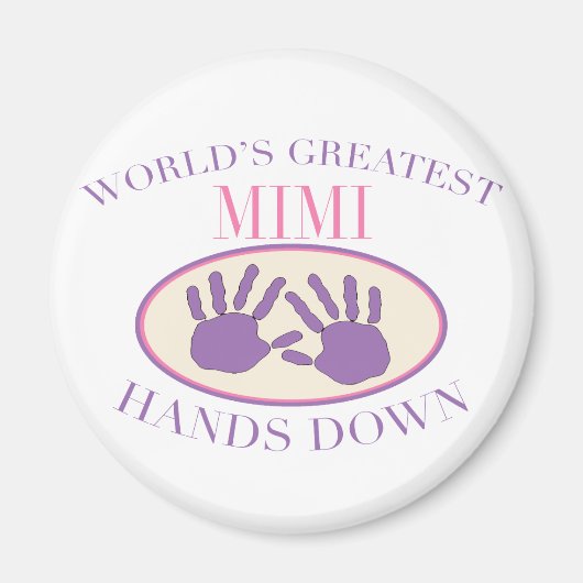 Aimant T-shirt Meilleur Mimi Hands Down (Devant)