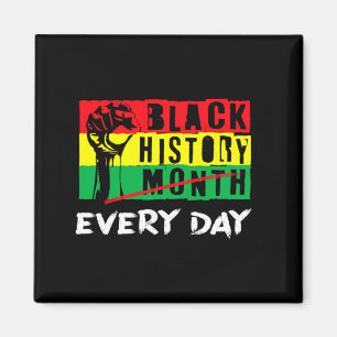 Aimant T-shirt Mois de l'histoire des Noirs Poing levé Dr