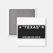 Aimant T-shirt Plaque de licence Texas (Recto/Verso)