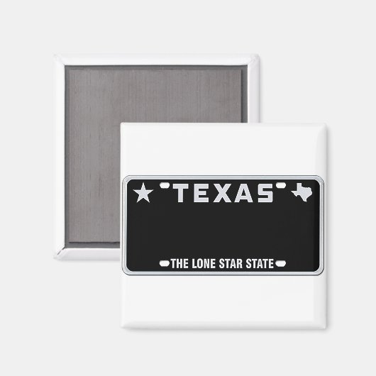 Aimant T-shirt Plaque de licence Texas (Recto/Verso)