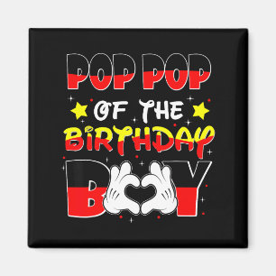 Aimant T-shirt Pop Pop du garçon d'anniversaire pour une