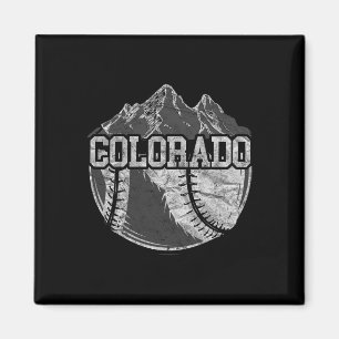 Aimant T-shirt pour fan de baseball Colorado Vintage Mont