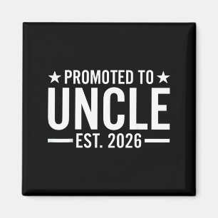 Aimant T-shirt pour oncle promu Est annonce oncle
