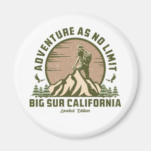 Aimant T-Shirt Retro Big Sur Hike Sunset
