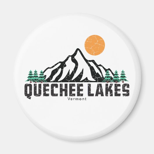 Aimant T-shirt Sunset des lacs Quechee (Devant)