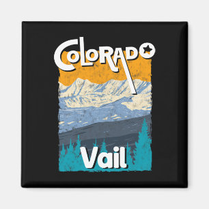 Aimant T-shirt Vail Colorado Montagne État Montagnes Roch