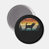 Aimant T-shirt Vintage classique beagle chien rétro (Recto/Verso)