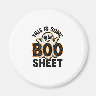Aimant T-shirt vintage Halloween drôle de fantôme Boo She