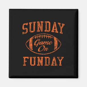 Aimant T Shirt Vintage Sunday Funday Football Cleveland R