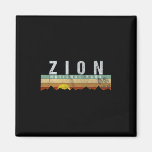 Aimant T-shirt Zion Parc National Camping Randonnée T-shi
