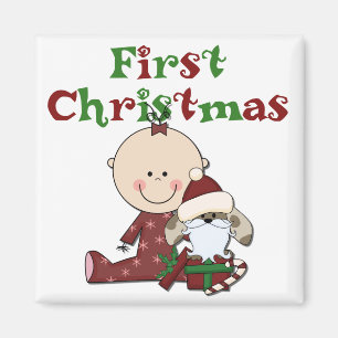Aimant T-shirts Baby and Père Noël Dog