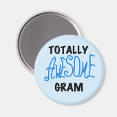 Aimant T-shirts bleus et cadeaux de gramme totalement (Recto/Verso)