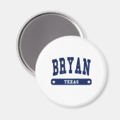Aimant T-shirts Bryan Texas College Style (Recto/Verso)