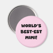 Aimant T-shirts et cadeau noirs des textes Mimi du (Recto/Verso)