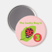 Aimant T-shirts et cadeaux 3e anniversaire Lucky Bug (Recto/Verso)