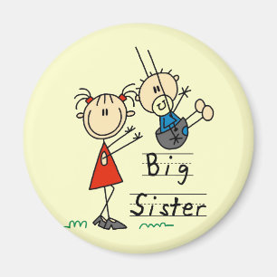 Aimant T-shirts et cadeaux Big Sister Little Brother