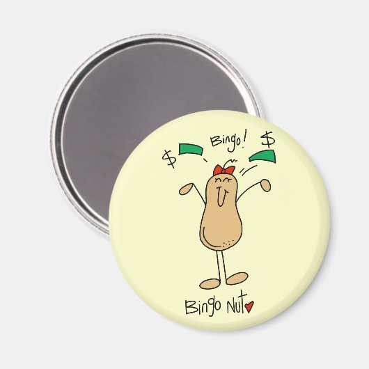 Aimant T-shirts et cadeaux Bingo Nut (Recto/Verso)
