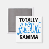 Aimant T-shirts et cadeaux bleus gamma totalement (Recto/Verso)