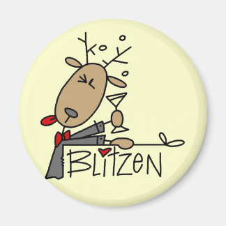 Aimant T-shirts et cadeaux Blitzen Reindeer