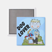 Aimant T-shirts et cadeaux blonds de garçon d'amoureux (Recto/Verso)