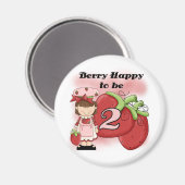 Aimant T-shirts et cadeaux Brown Berry 2e anniversaire (Recto/Verso)
