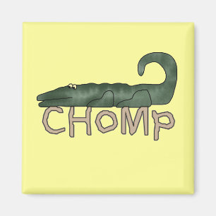 Aimant T-shirts et cadeaux d'alligator de mastication bru