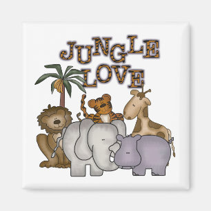 Aimant T-shirts et cadeaux d'amour de jungle