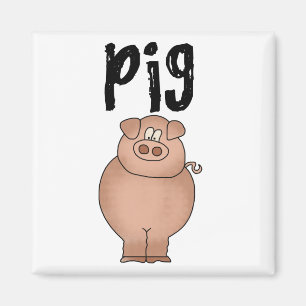 Aimant T-shirts et cadeaux d'animal de ferme de porc