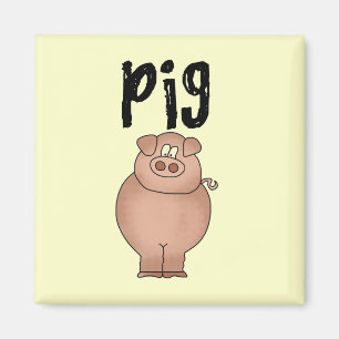 Aimant T-shirts et cadeaux d'animal de ferme de porc