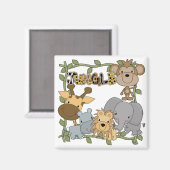 Aimant T-shirts et cadeaux d'animaux de jungle de bébé (Recto/Verso)