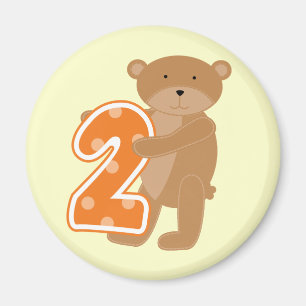 Aimant T-shirts et cadeaux de 2e anniversaire de l'ours