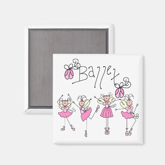 Aimant T-shirts et cadeaux de ballet (Recto/Verso)